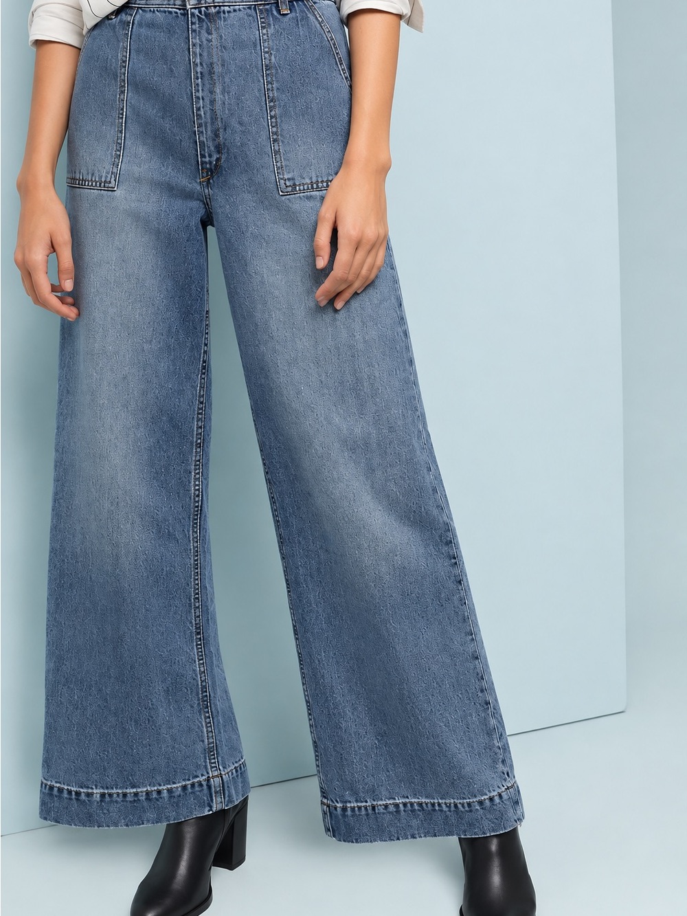 Frye Nadia High-Rise Wide-Leg Jeans